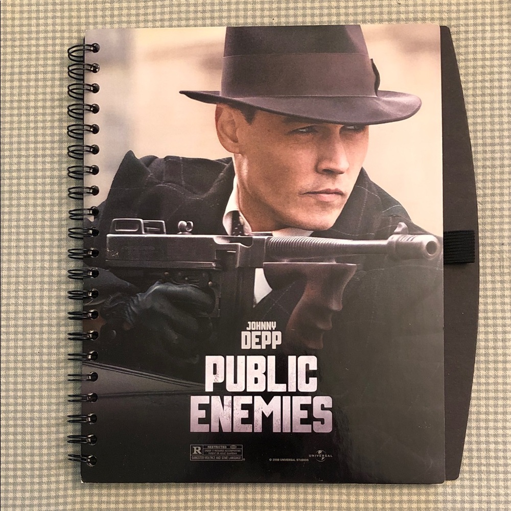 PUBLIC ENEMIES Movie Promo Coil-bound Notebook Johnny Depp Christian Bale #665